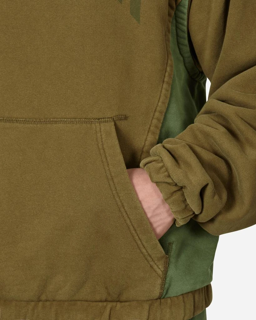 Slam Jam Panel Hooded Sweatshirt Green / Brown 6