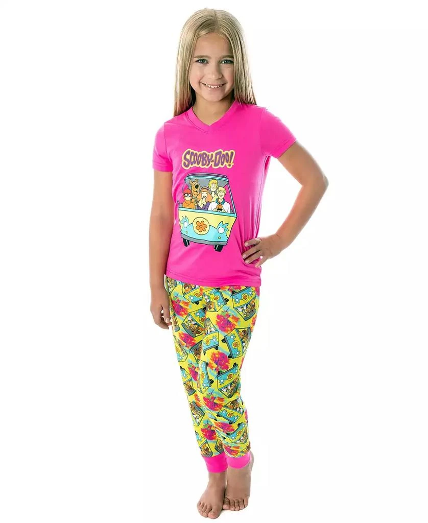 Scooby-Doo Girls Scooby Doo Mystery Machine T-Shirt And Pants 2 PC Pajama Set