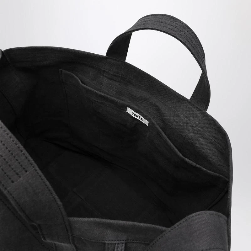 Tekla Beach bag in black cotton 5