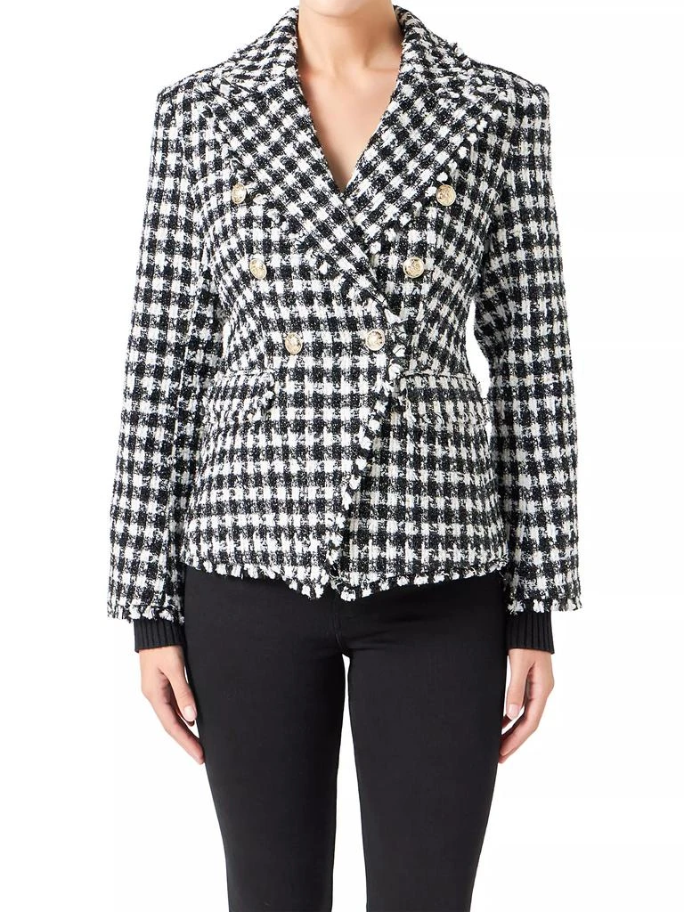 Endless Rose Checked Tweed Blazer 1