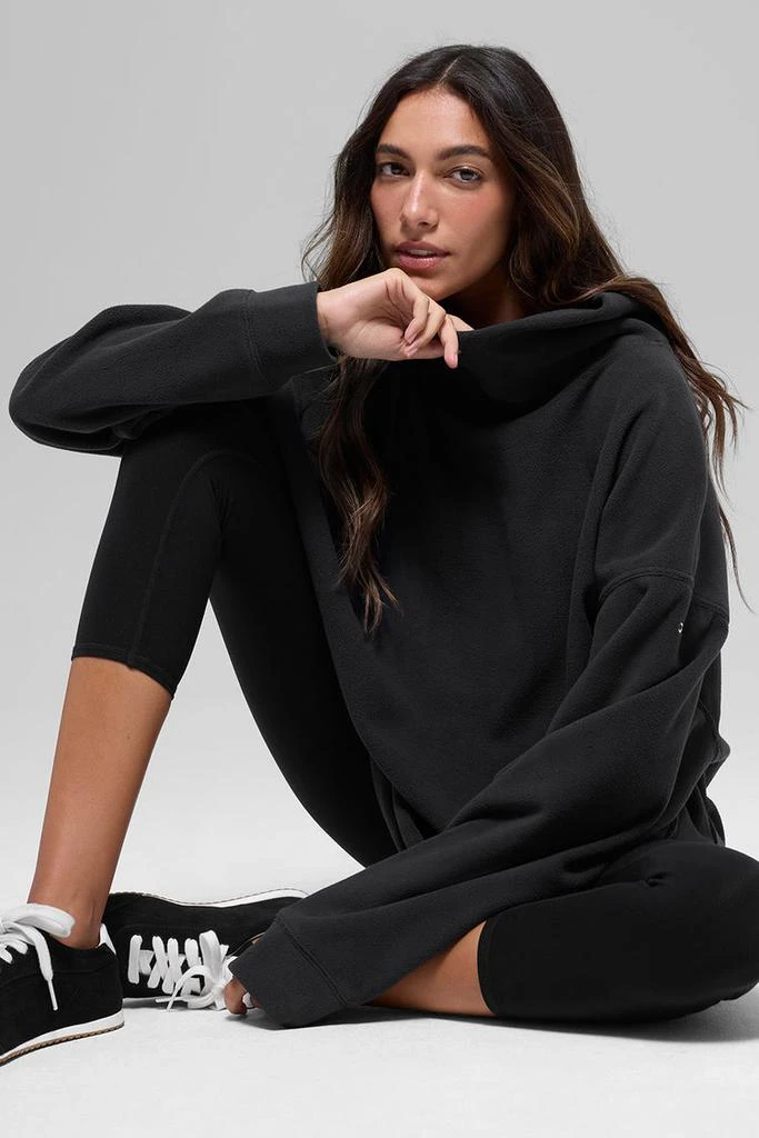 Alo Polar Fleece Hazy Pullover - Black 4