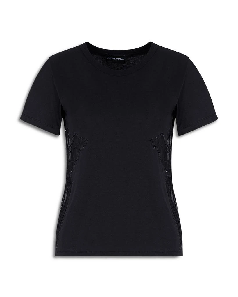 Emporio Armani Rhinestone Tulle Inset Tee 5