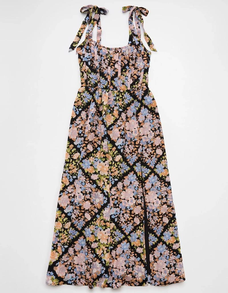 AE AE Corset Tie Strap Floral Midi Dress 4