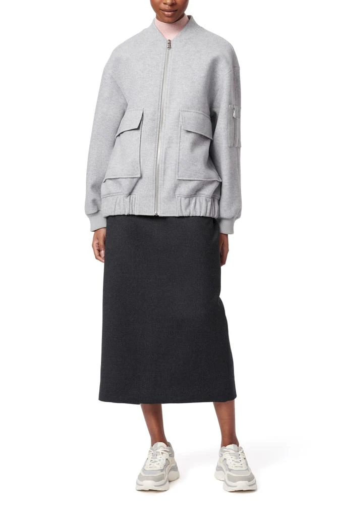 Bernardo Oversize Felt Bomber Jacket 4