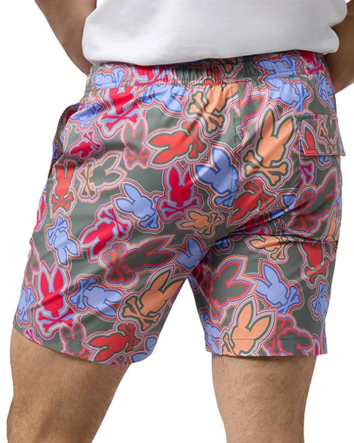 Psycho Bunny Jackson Printed Drawstring 5.75" Swim Trunks 3