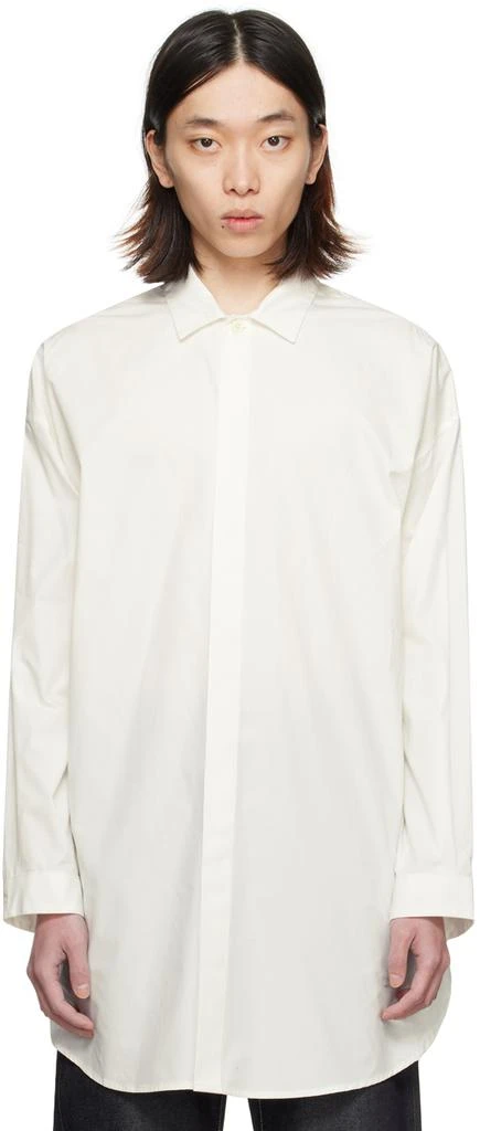 SUNNEI Off-White Spread Collar Shirt 1