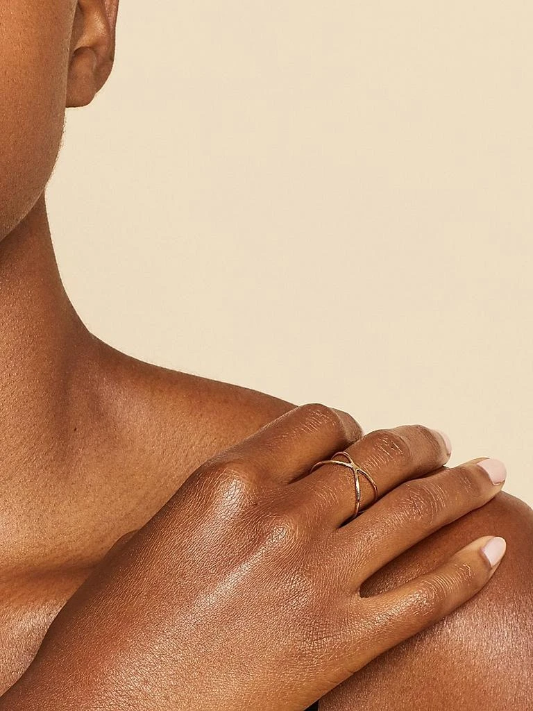 Oradina 14K Yellow Solid Gold West Side Ring 6