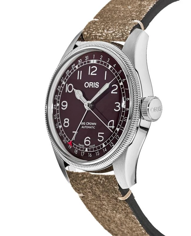 Oris Oris Big Crown Pointer Date Red Dial Brown Leather Strap Men's Watch 01 754 7741 4068-07 5 20 50 3