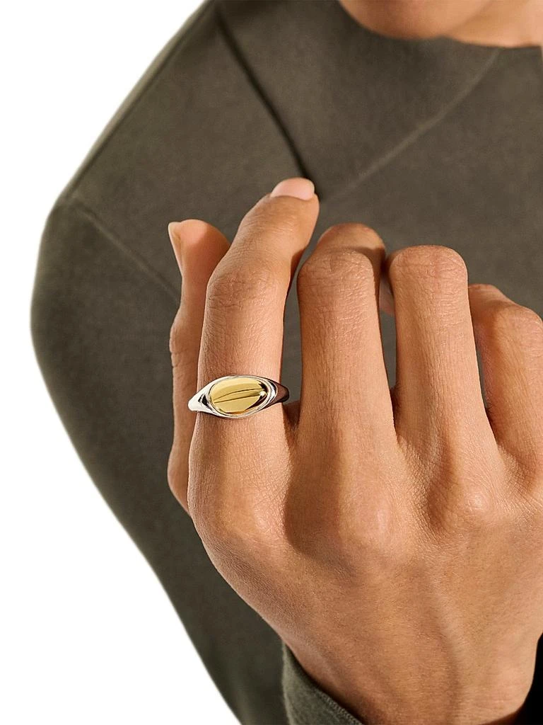 John Hardy Pebble 14K Yellow Gold & Sterling Silver Ring 2