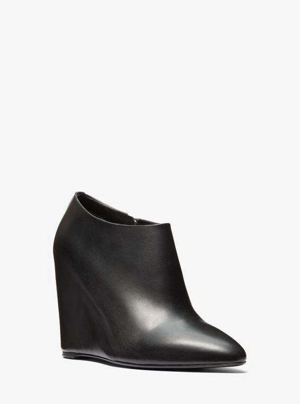 Michael Kors Kasia Leather Wedge Ankle Boot