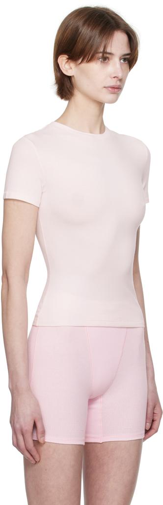 SKIMS Pink Cotton Jersey T-shirt