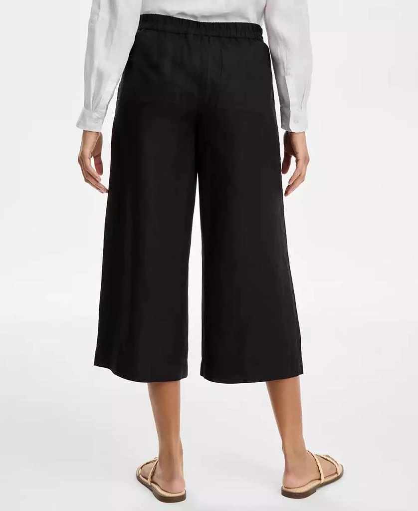 Charter Club Women's Cropped Wide-Leg 100% Linen Pants, Exclusively at Macy's 2