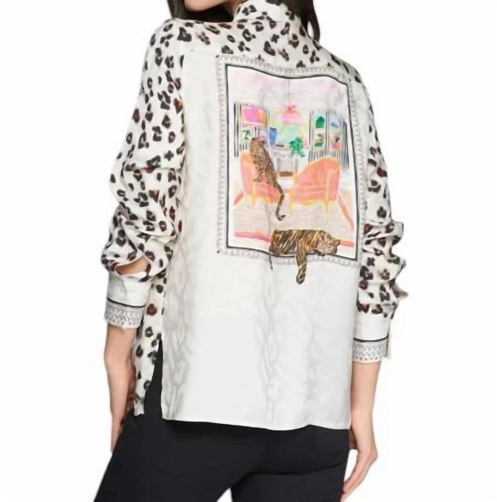 VILAGALLO Vilagallo - TIGER PRINT SHIRT 3