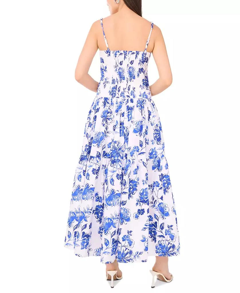 sachin and babi light blue dress Sapphire and Ivory Cut Out Waist Midi Dress
