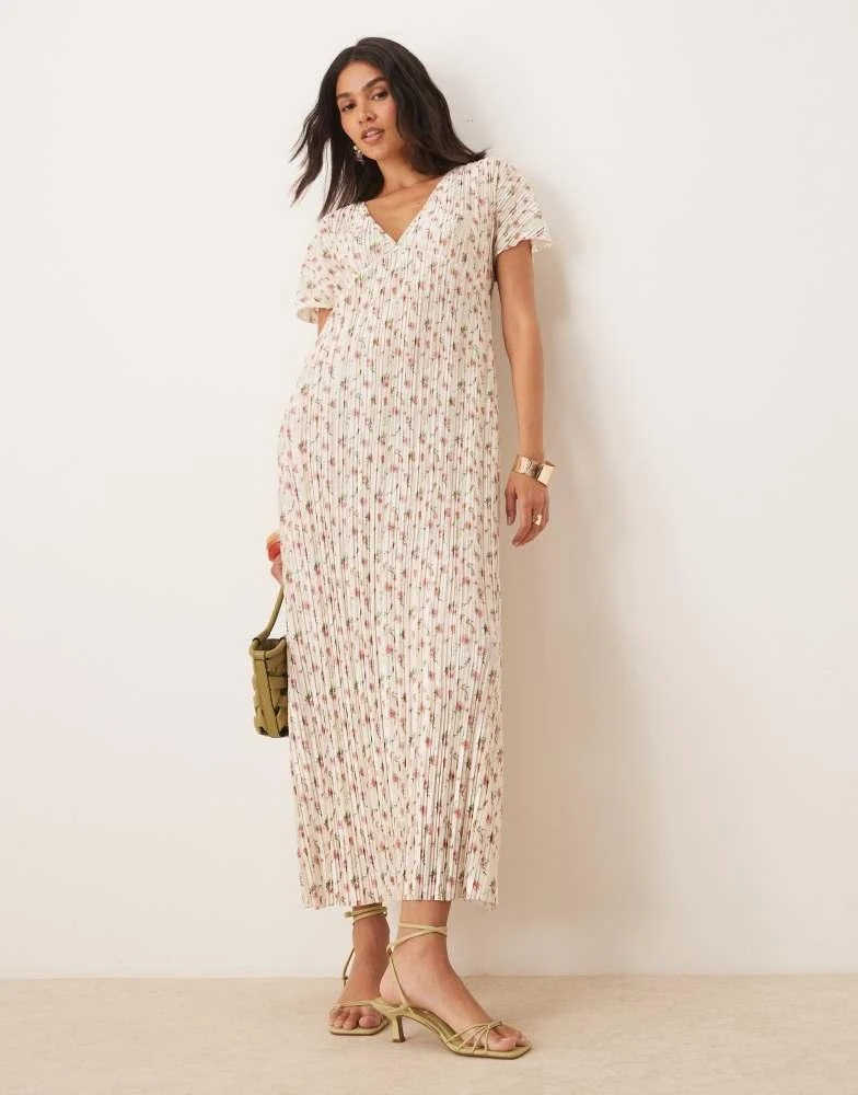 asos plus size midi dresses Satin Asos Plus Size Midi Dresses ASOS Asos Design Curve Satin Flutter Sleeve Midi Dress In
