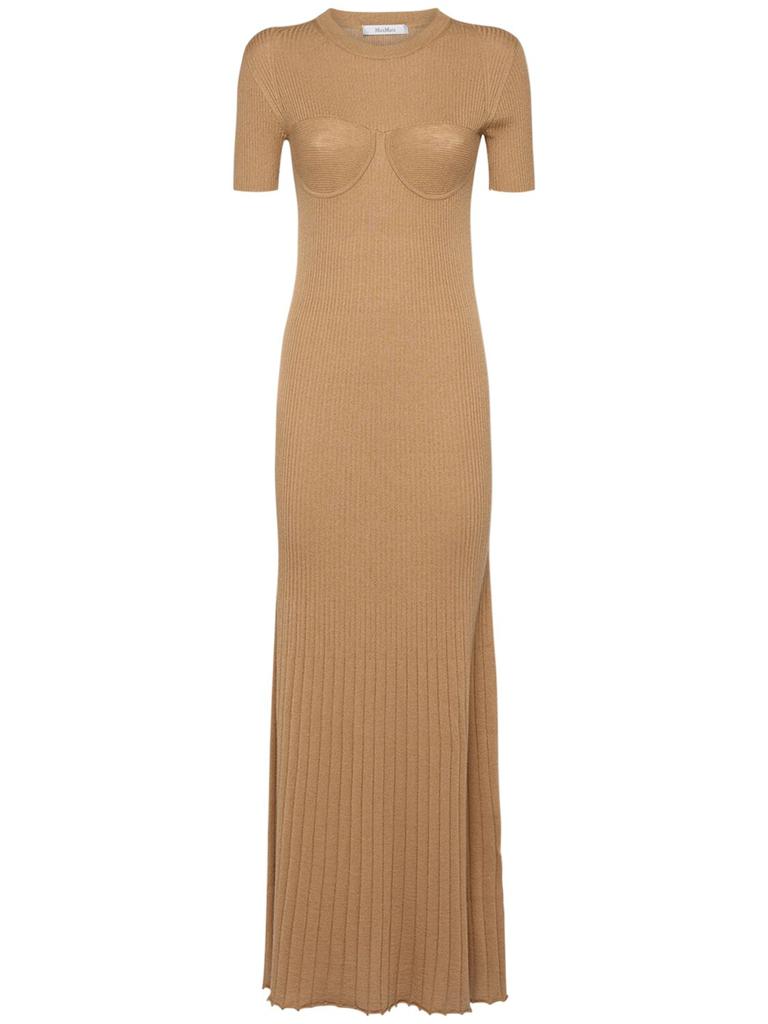 MAX MARA Europa Wool & Silk Knit Maxi Dress