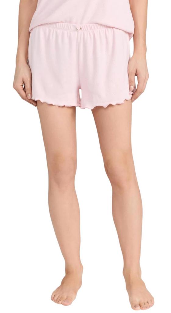 PJ Salvage Pointelle Hearts Short In Pink