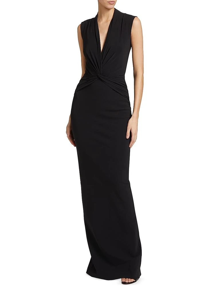 Chiara Boni Lalia V-Neck Column Gown 2