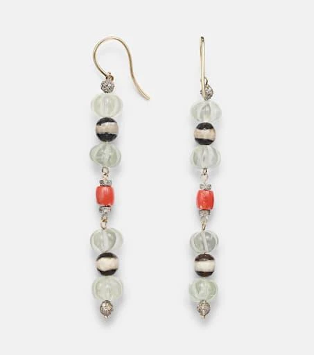 Ileana Makri 9kt gold (375/1000) and sterling silver (925) earrings with gemstones 4