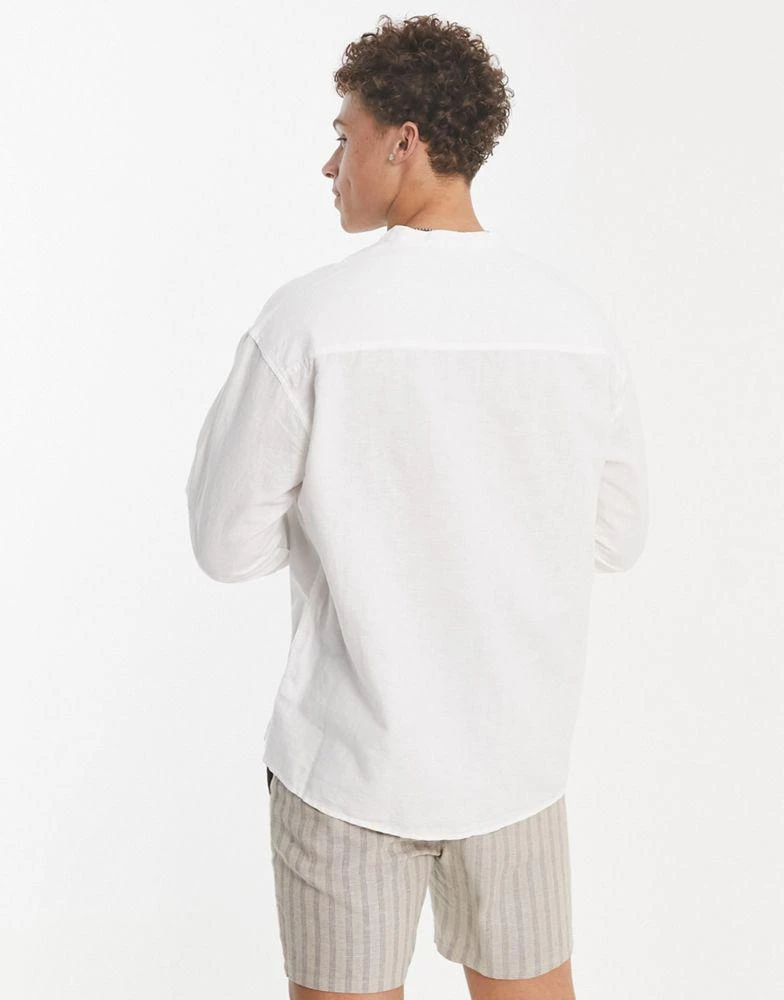 ASOS ASOS DESIGN 90s oversized linen shirt in white 2