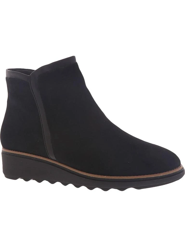 Clarks Sharon Heights Womens Suede Ankle Platform Boots 1