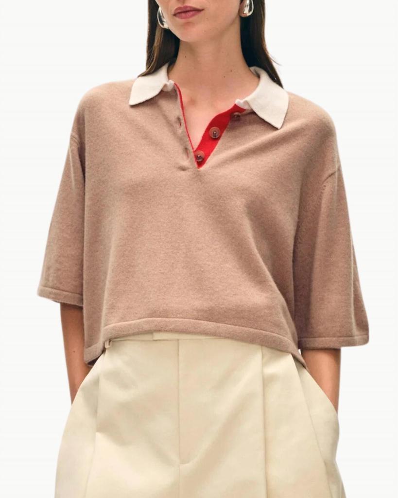 White + Warren White + Warren - Cashmere Cropped Polo Shirt