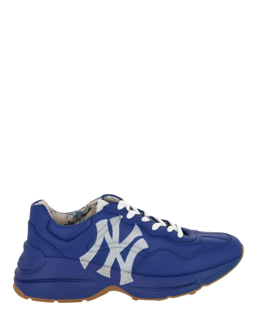 Gucci Rython NY Yankees Leather Sneakers