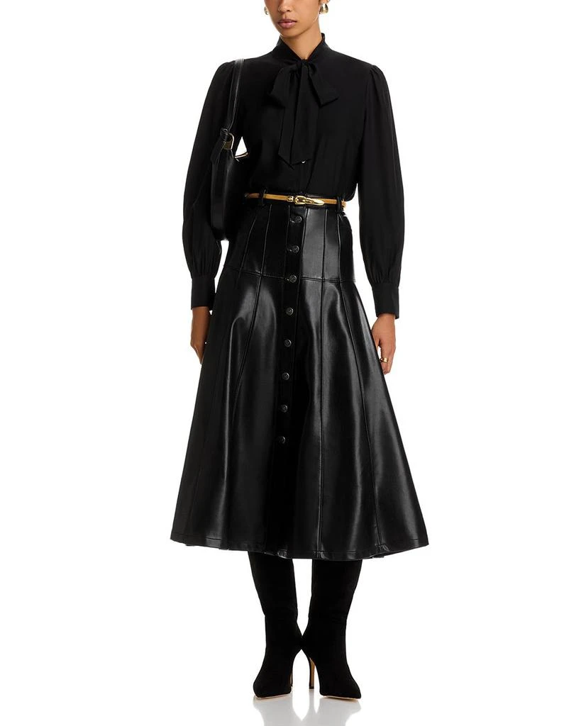 Cinq à Sept Faux Leather Veena Skirt 2