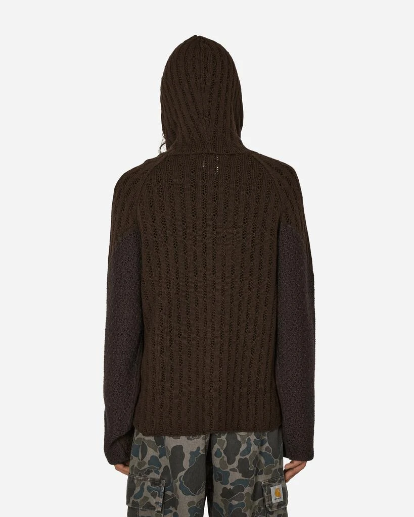 ROA Flower Stitch Hoodie Brown 3