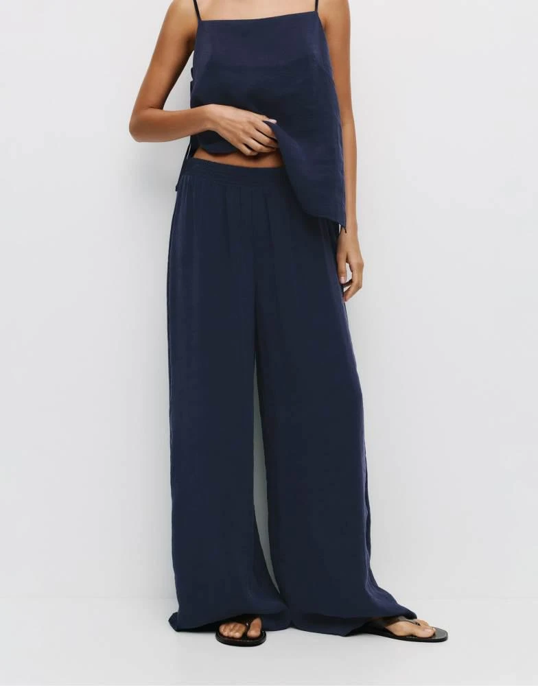 Pull&Bear Pull&Bear Rustic sweatpants in navy 2