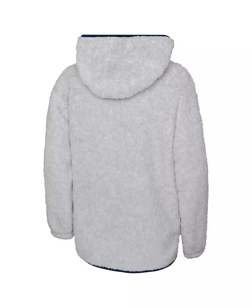 Outerstuff Big Girls Heather Gray Washington Capitals Ultimate Teddy Fleece Pullover Hoodie 2