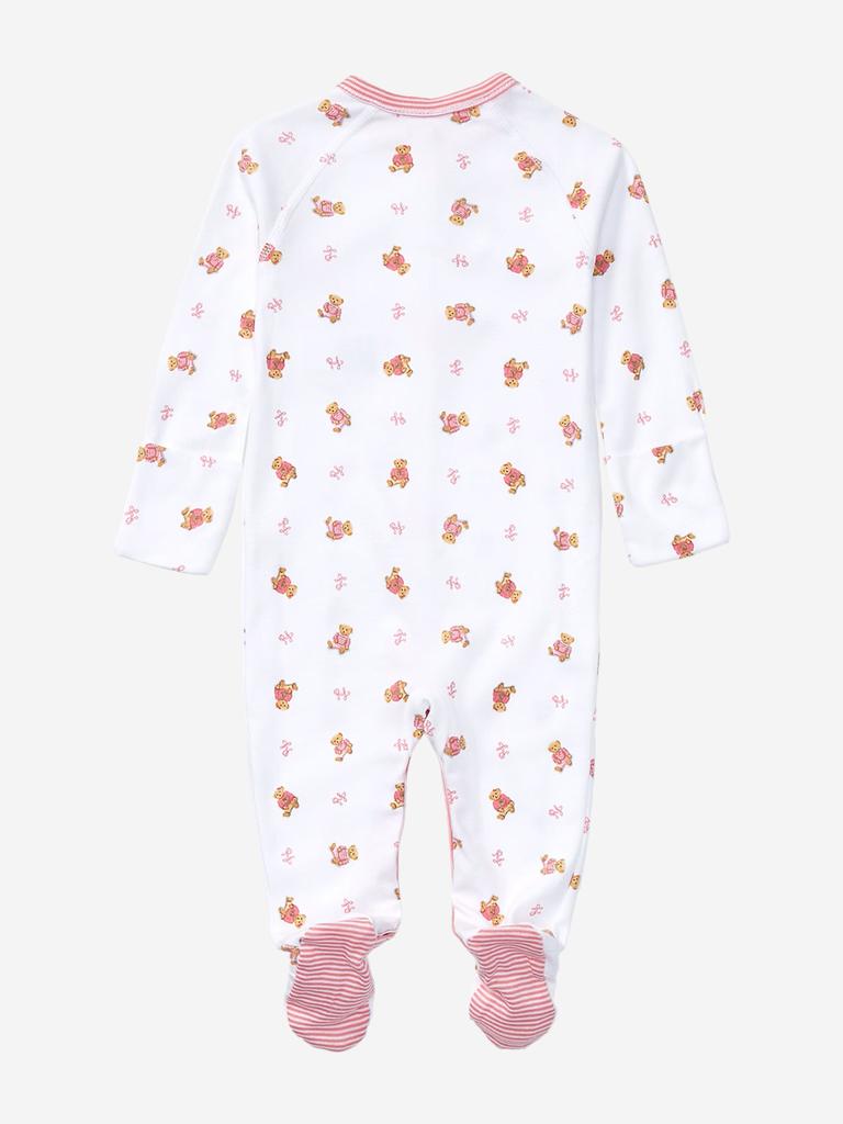 Ralph Lauren Baby Girls Bear Babygrow in White