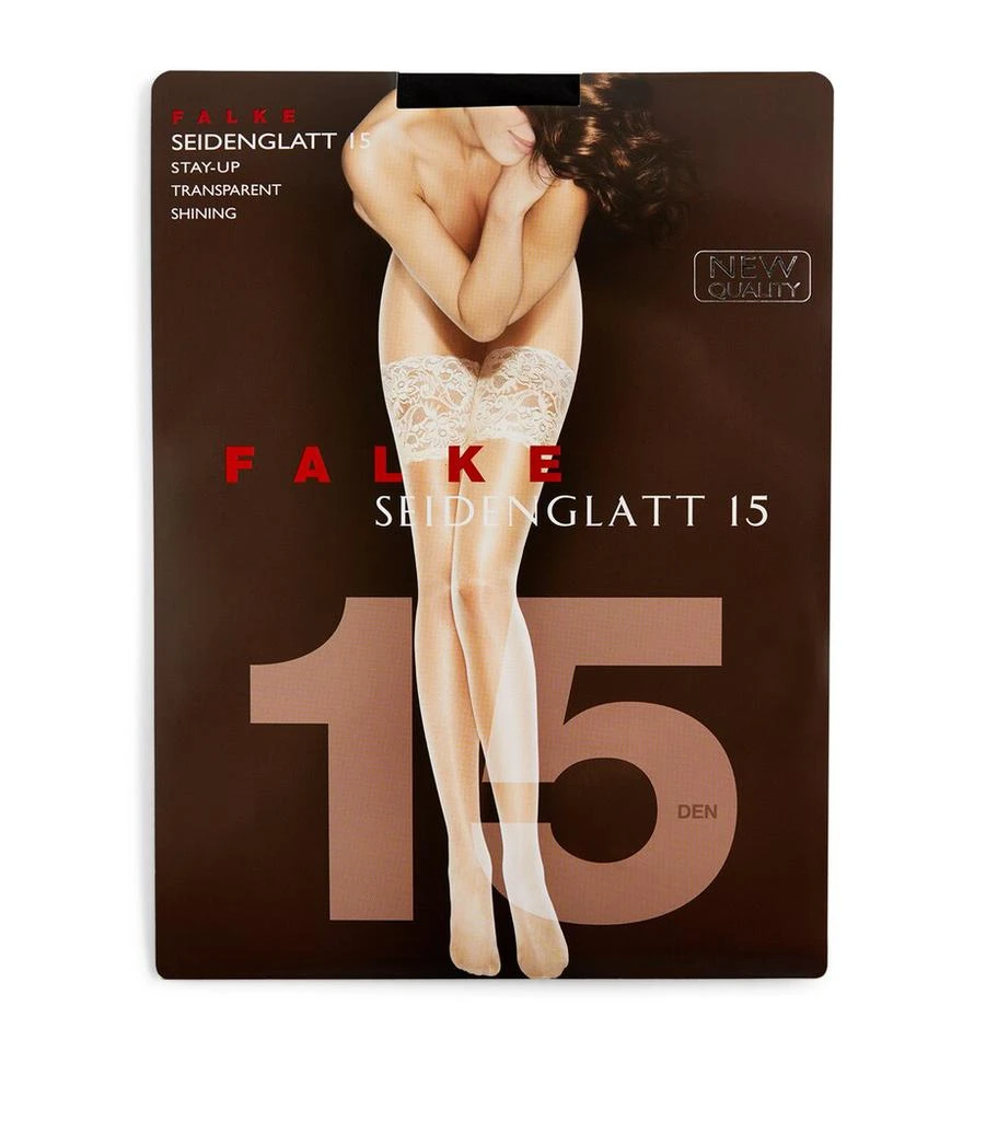 FALKE Lace-Trim Seidenglatt 15 Stay-Ups 1