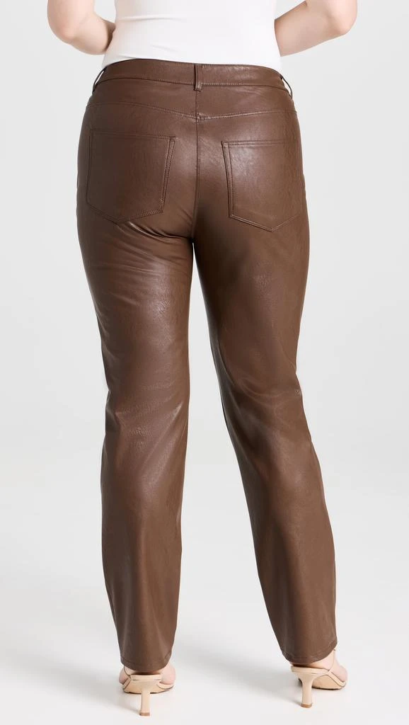 Paige Stella Chestnut Faux Leather Jeans 8