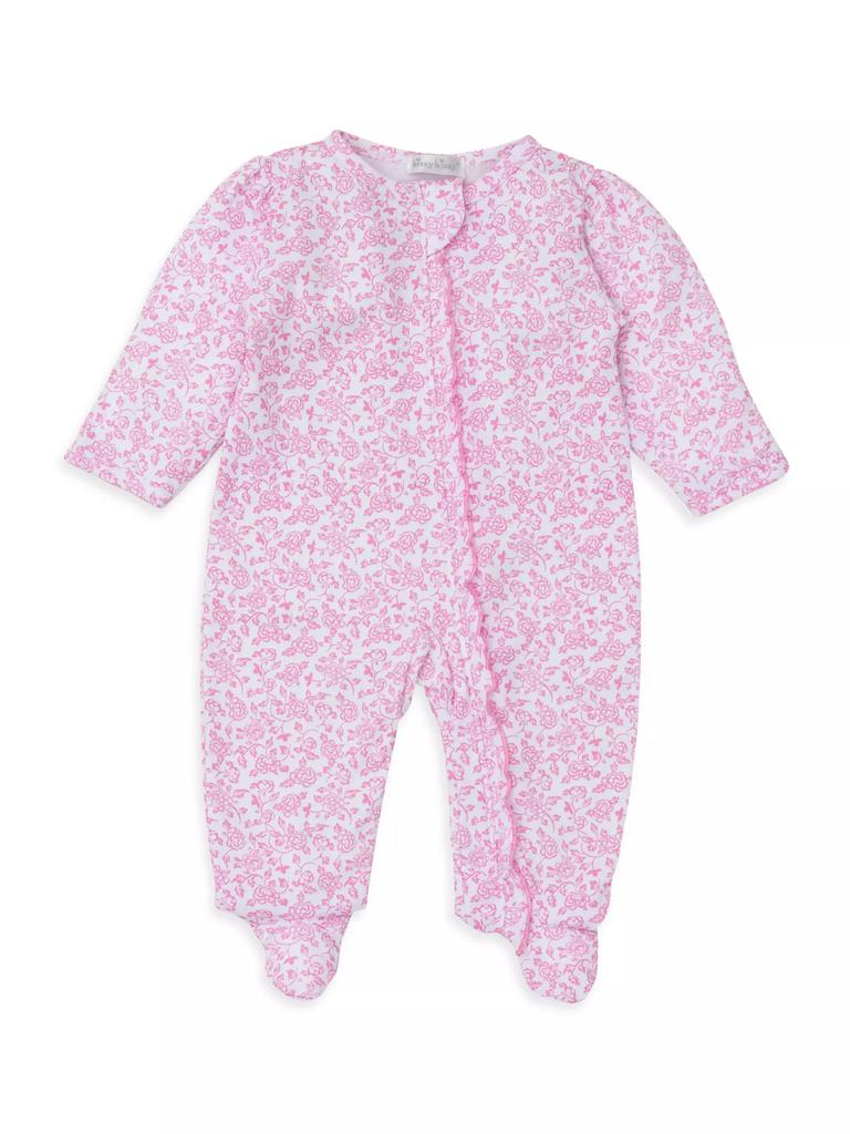 Kissy Kissy Baby Girl's Floral Zip Cotton Footie