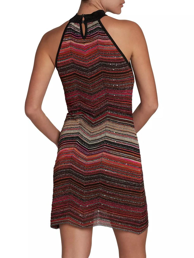 Missoni Shimmer Chevron Halter Minidress 5