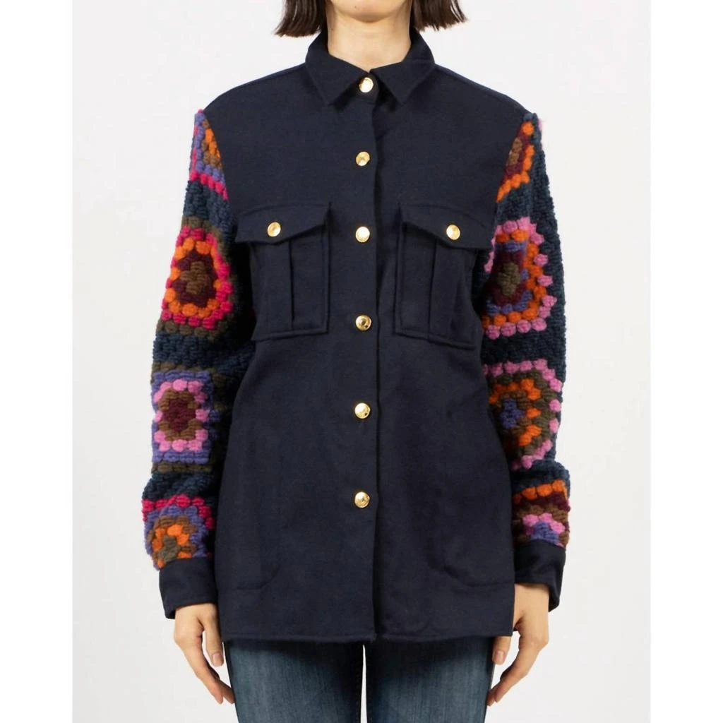 VILAGALLO Vilagallo - Crochet Shirt Jacket 1