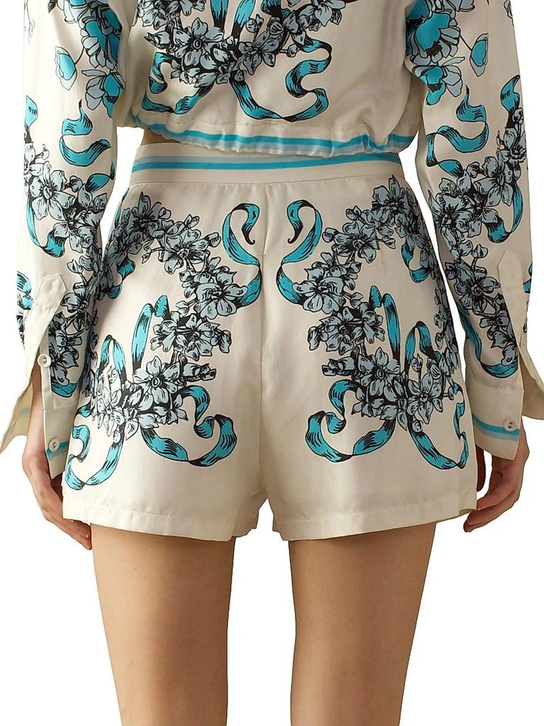 Cynthia Rowley Floral Silk Shorts 4