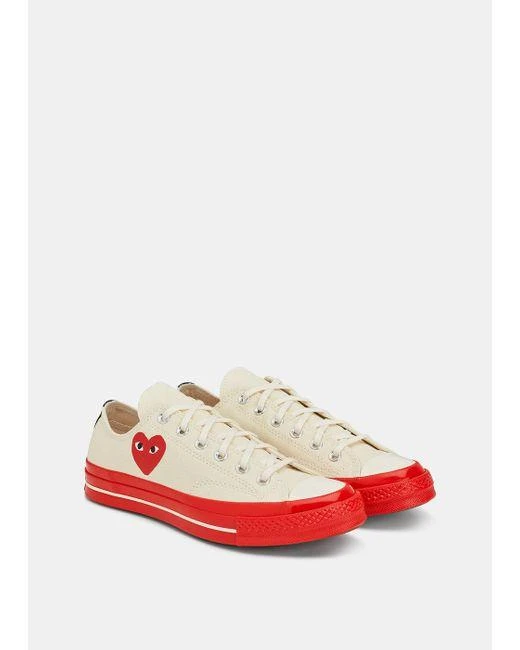 COMME DES GARCONS PLAY COMME DES GARCONS PLAY X CONVERSE RED SOLE LOW TOP 4