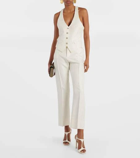 Tom Ford Pinstripe wool and silk-blend vest 2