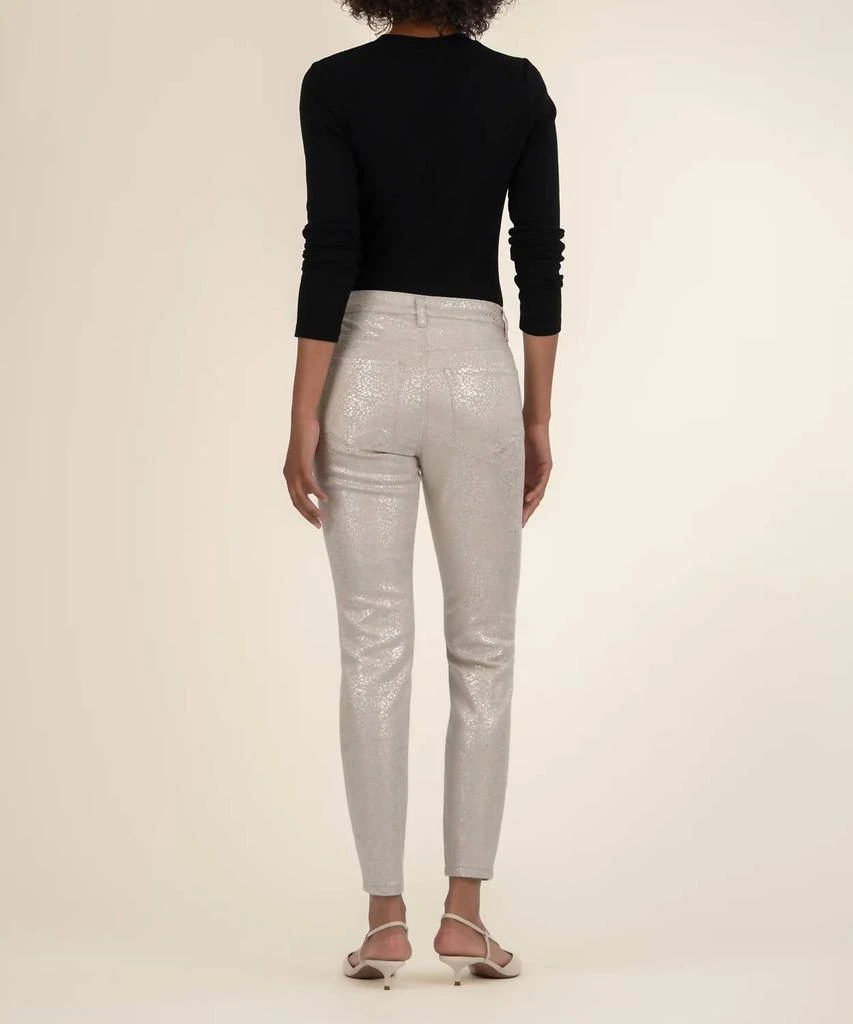 KUT from the Kloth Kut From The Kloth - Charlize Metallic Coated High Rise Cigarette Leg Pants 3