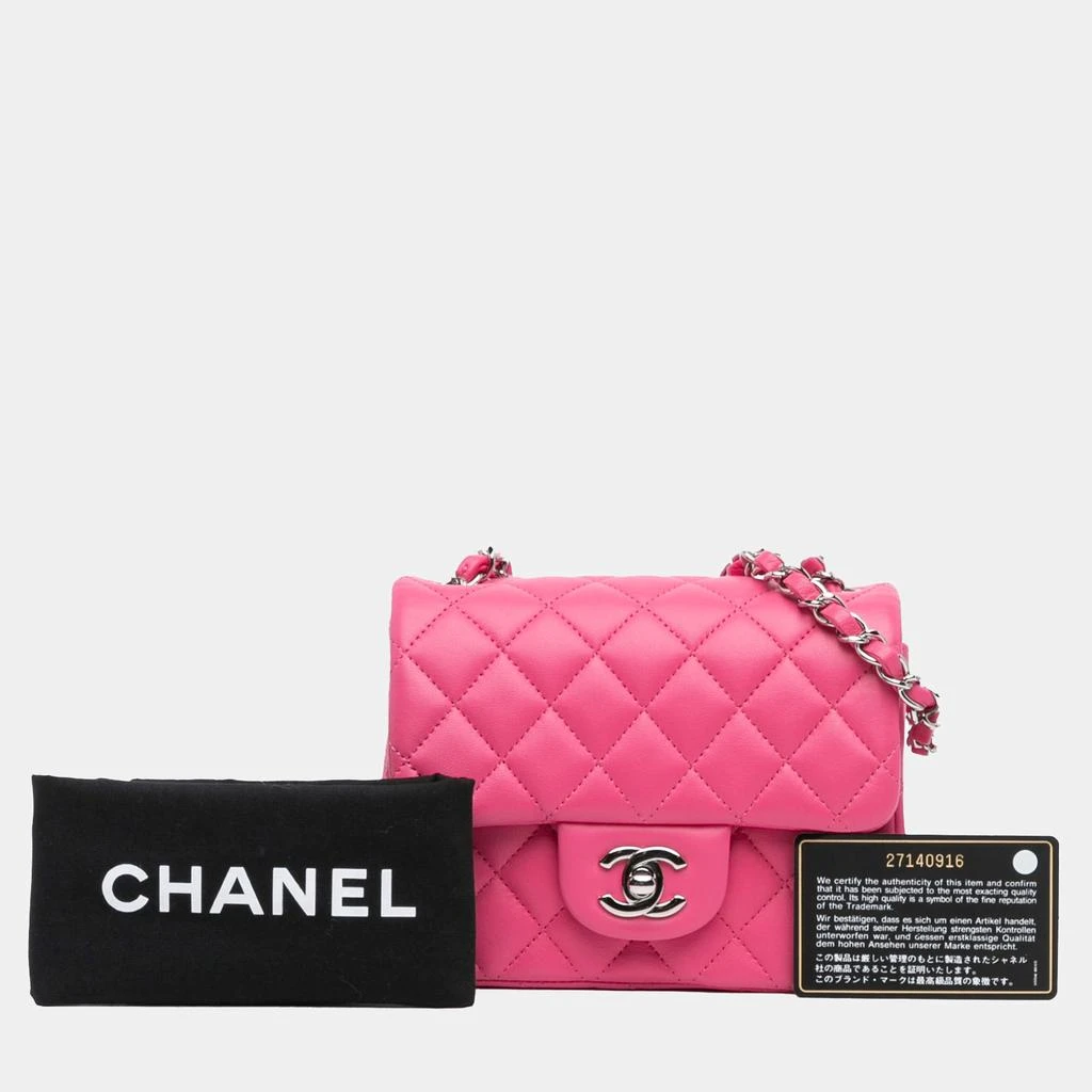 Chanel Chanel Pink Mini Square Classic Lambskin Single Flap 5