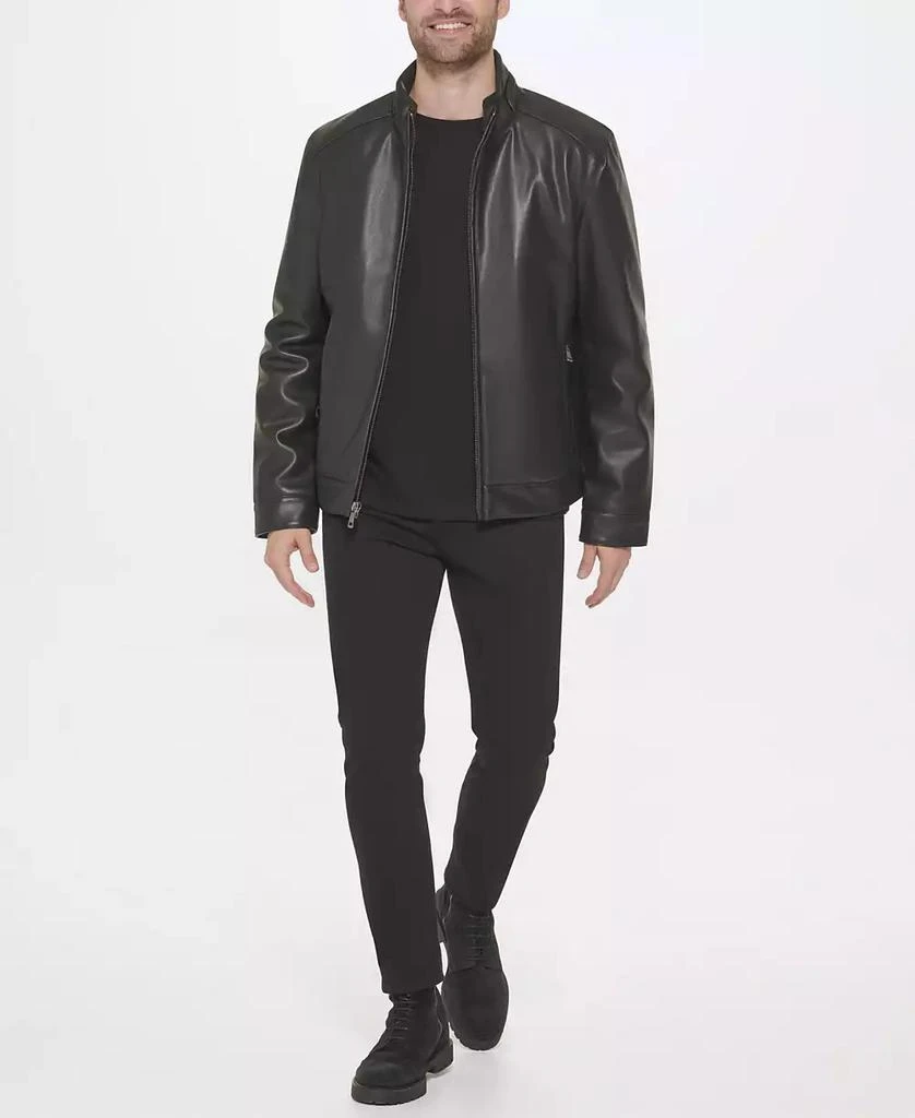 Shop Men's Faux-Leather Motto Jacket on Sale at BeyondStyle – Get