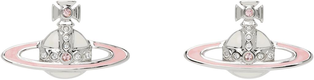 Vivienne Westwood Silver 
Pink Small Neo Bas Relief Earrings