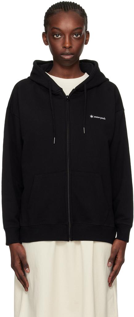 Snow Peak Black Embroidered Hoodie