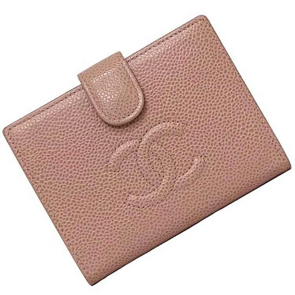 Chanel Grained Calfskin Leather Wallet (Bi-Fold) (Pre-Owned) 1