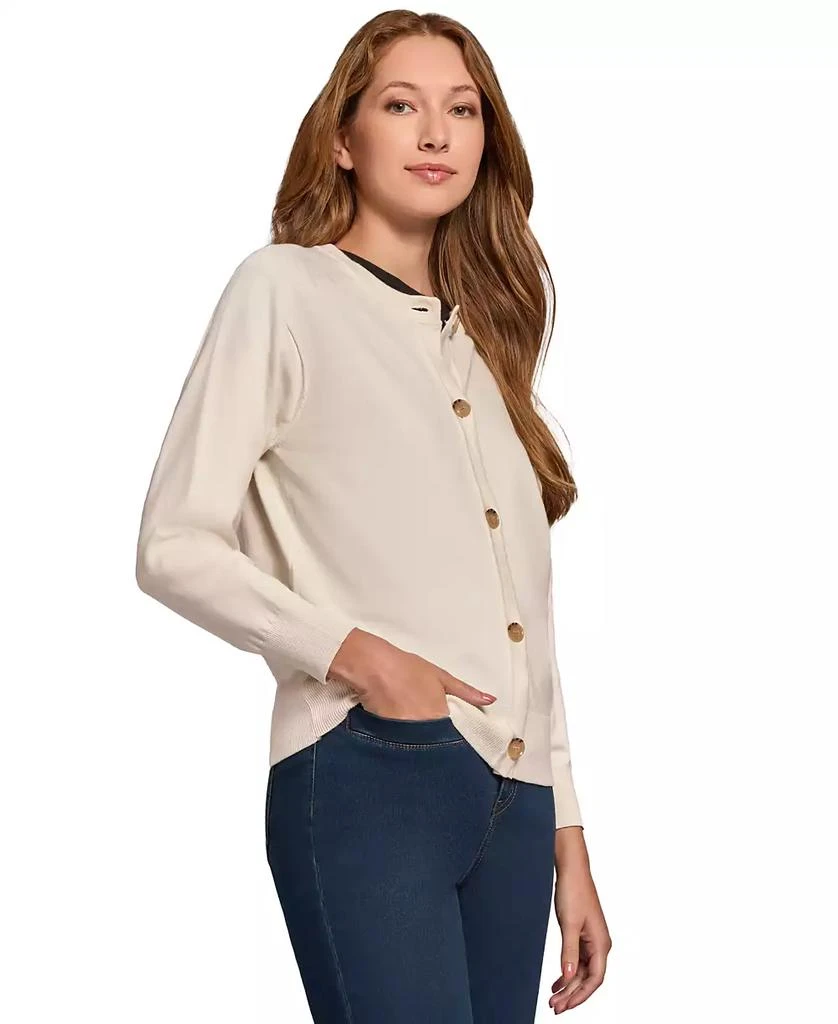 JONES NEW YORK Petite Saddle-Shoulder Cardigan Sweater 2