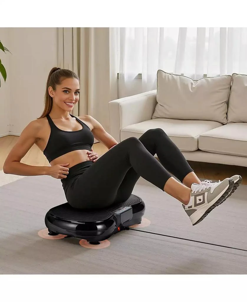 SUGIFT Vibration Plate Exercise Machine Whole Body Trainer with Resistance Bands 2
