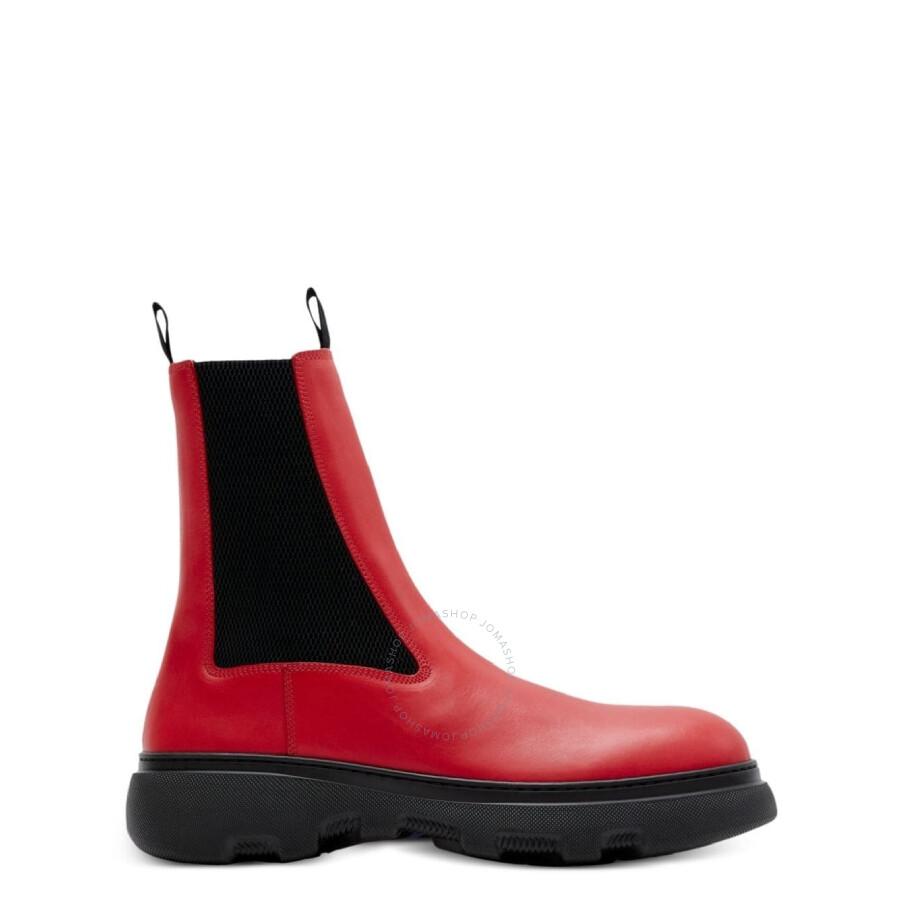 ショートブーツ・ブーティ Burberry Chelsea Wedge Boot In Dark Green Leather Burberry Chelsea Wedge boot in dark green leather - Boots