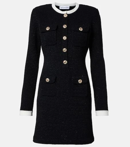 Self Portrait Cotton and wool-blend minidress 1